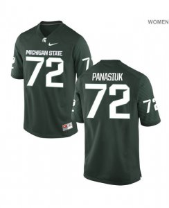 Women's Michigan State Spartans NCAA #72 Mike Panasiuk Green Authentic Nike Stitched College Football Jersey AI32W88XW
